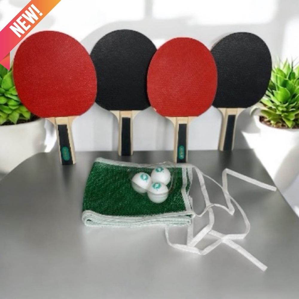 New Prince 4 Player Table Tennis Set with Carry Bag